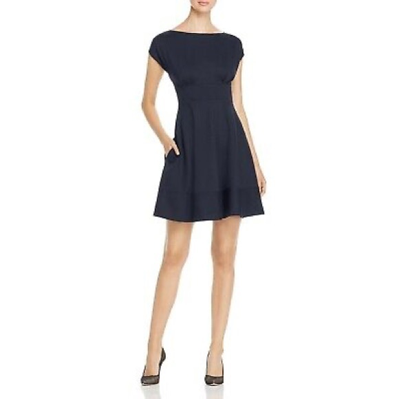 kate spade Dresses & Skirts - Kate Spade Ponte Fiorella Navy Blue Fit And Flare Dress Size Small